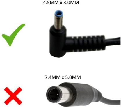 HP Original (519329-001) 65W 4.5mm Pin Laptop Charger Adapter (With Power Cable) Bluetip - Image 2