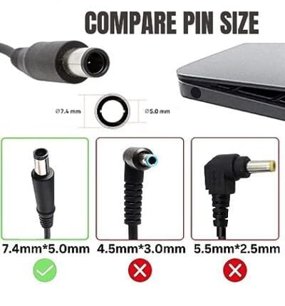 Dell Latitude D600 Original Adapter 19.5v-3.34a Charger 65w with Power Cable - Image 3