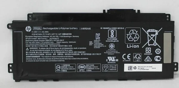 ORIGINAL HP PP03XL Laptop Battery- 11.55V (3 Cells)